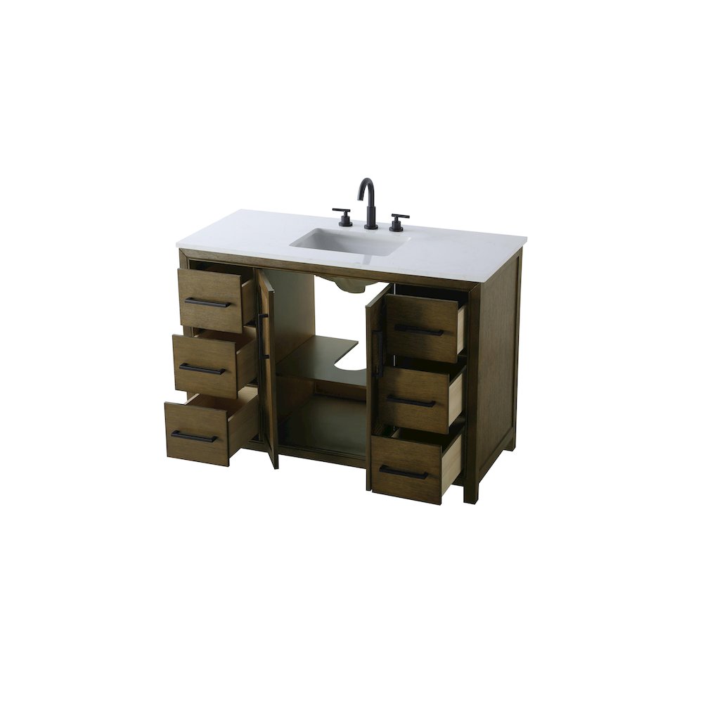48 Inch Single Bathroom Vanity In Hazel Oak. Picture 7