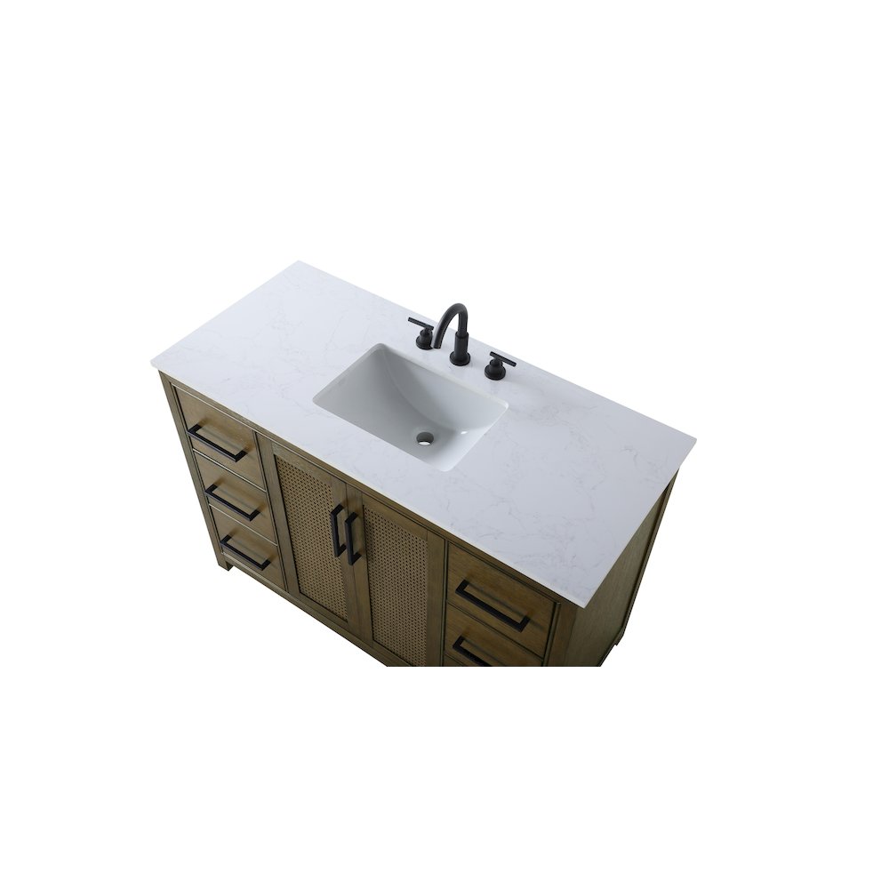 48 Inch Single Bathroom Vanity In Hazel Oak. Picture 8