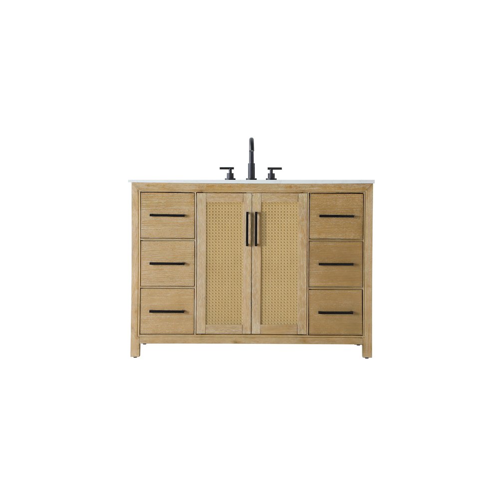 48 Inch Single Bathroom Vanity In Linen Oak. Picture 1