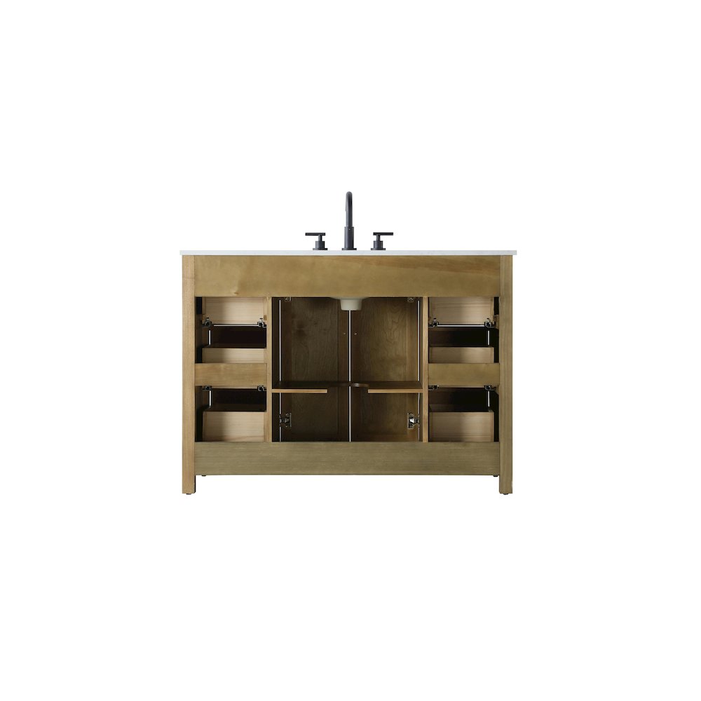 48 Inch Single Bathroom Vanity In Linen Oak. Picture 12