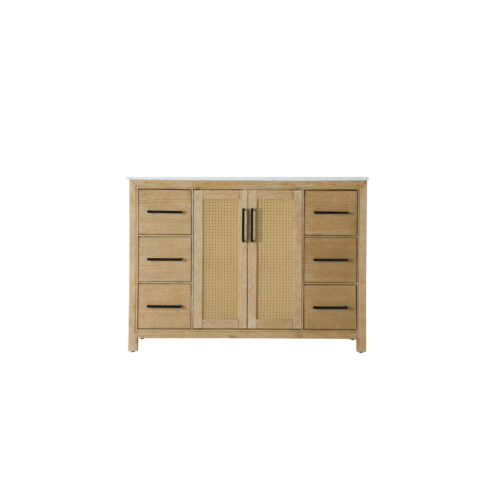 48 Inch Single Bathroom Vanity In Linen Oak. Picture 5