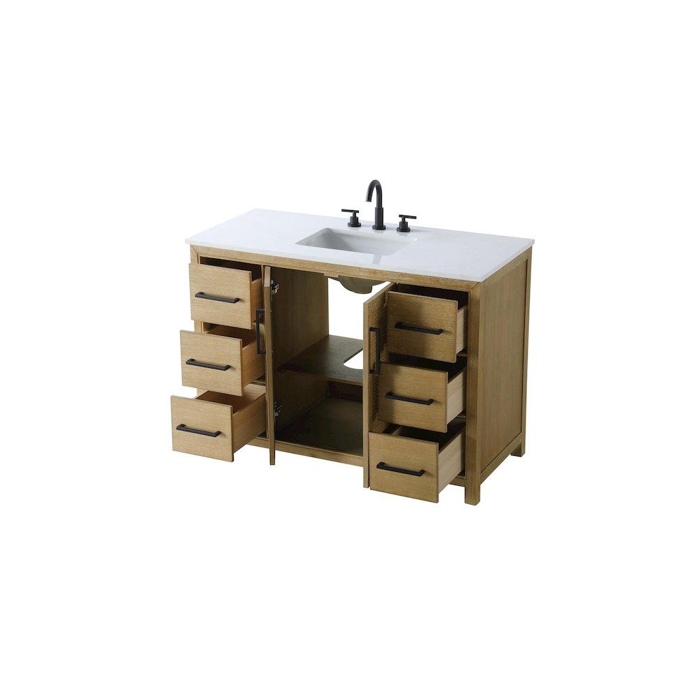 48 Inch Single Bathroom Vanity In Linen Oak. Picture 7