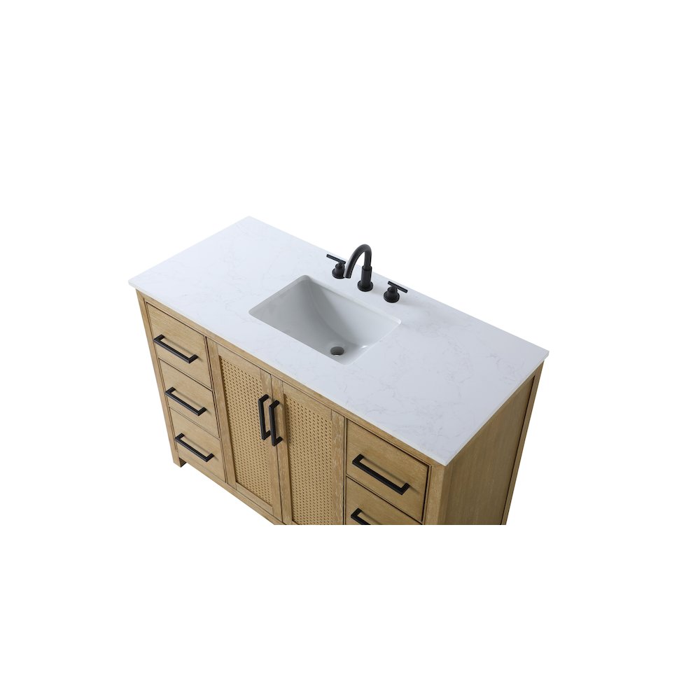 48 Inch Single Bathroom Vanity In Linen Oak. Picture 8