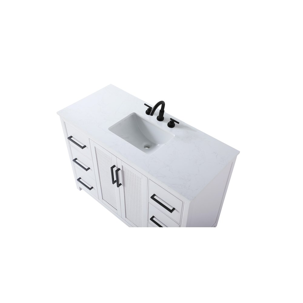 48 Inch Single Bathroom Vanity In White. Picture 8