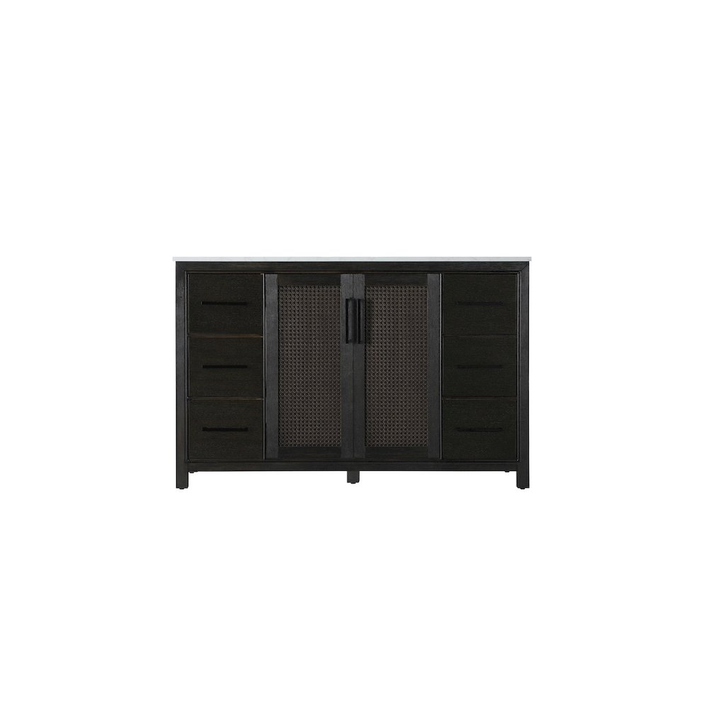 54 Inch Single Bathroom Vanity In Chocolate Oak. Picture 5