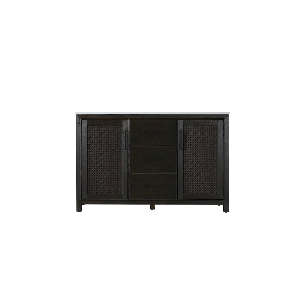 54 Inch Double Bathroom Vanity In Chocolate Oak. Picture 5