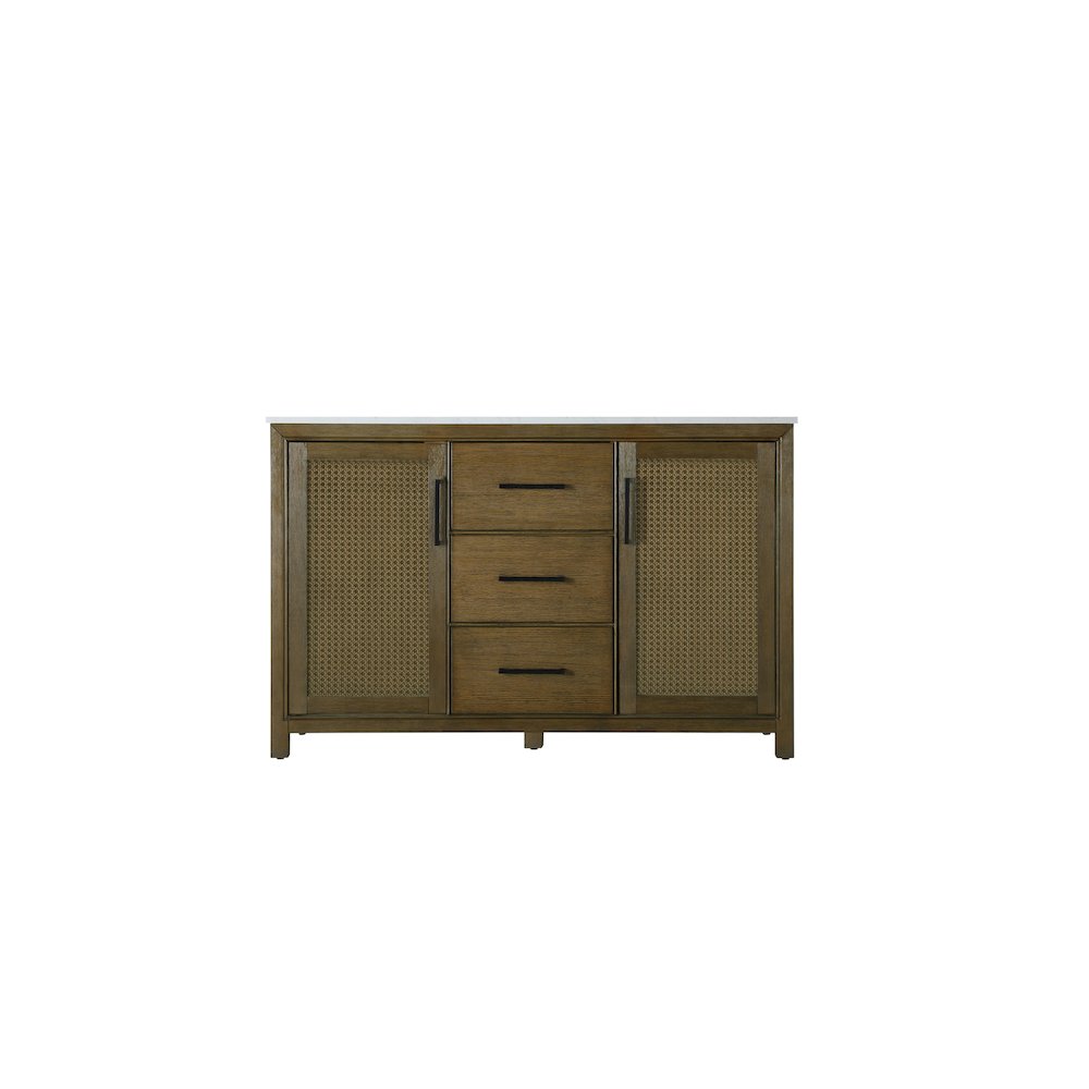 54 Inch Double Bathroom Vanity In Hazel Oak. Picture 5