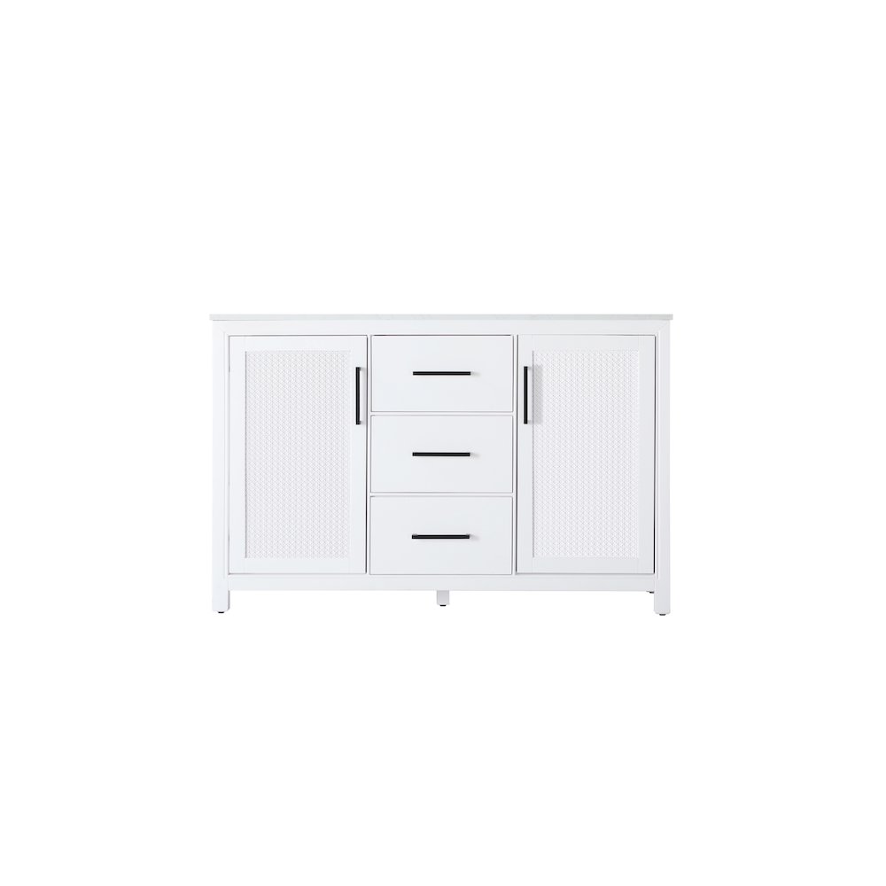 54 Inch Double Bathroom Vanity In White. Picture 5