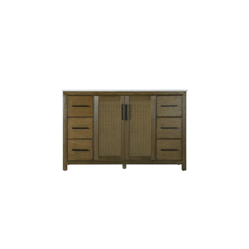 54 Inch Single Bathroom Vanity In Hazel Oak. Picture 5