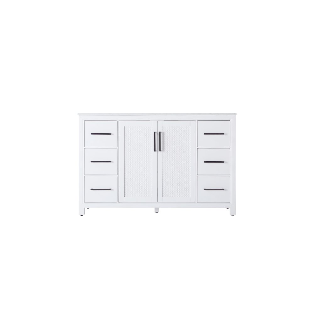 54 Inch Single Bathroom Vanity In White. Picture 5