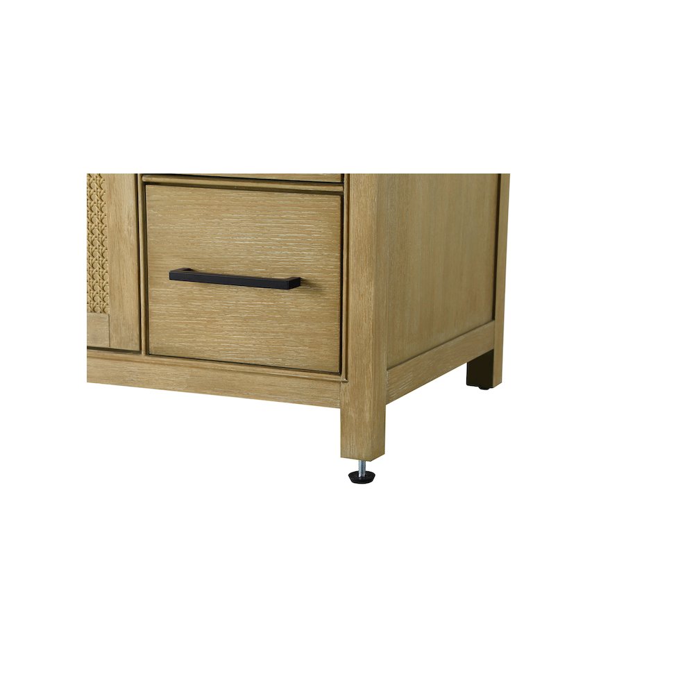 60 Inch Single Bathroom Vanity In Linen Oak. Picture 11