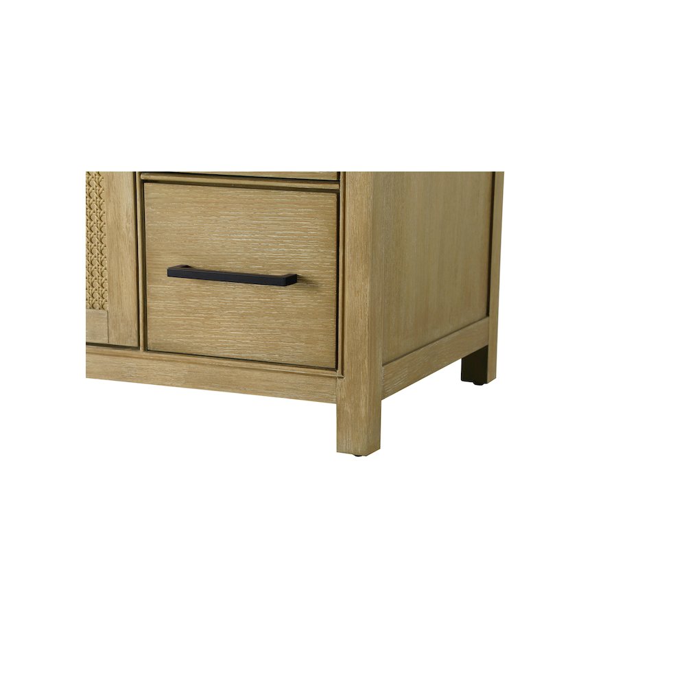 60 Inch Single Bathroom Vanity In Linen Oak. Picture 10