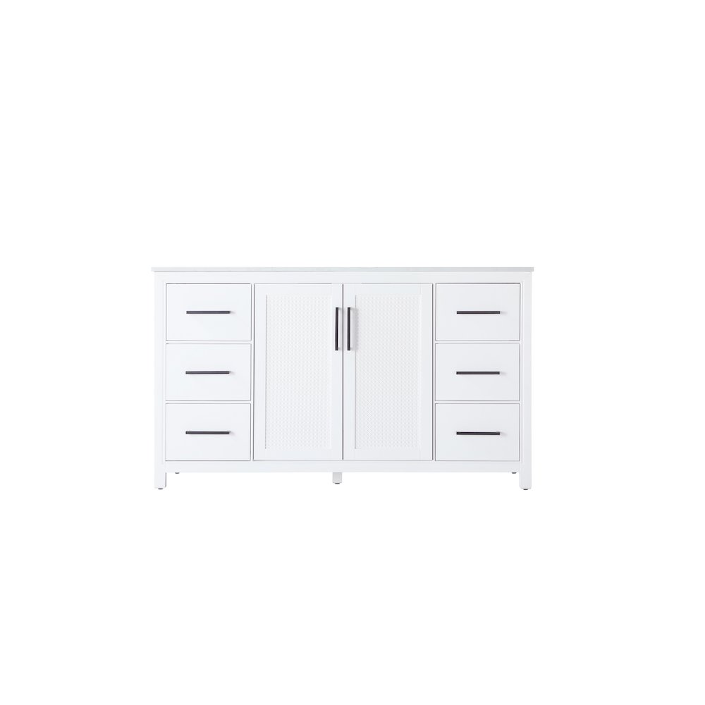 60 Inch Single Bathroom Vanity In White. Picture 5