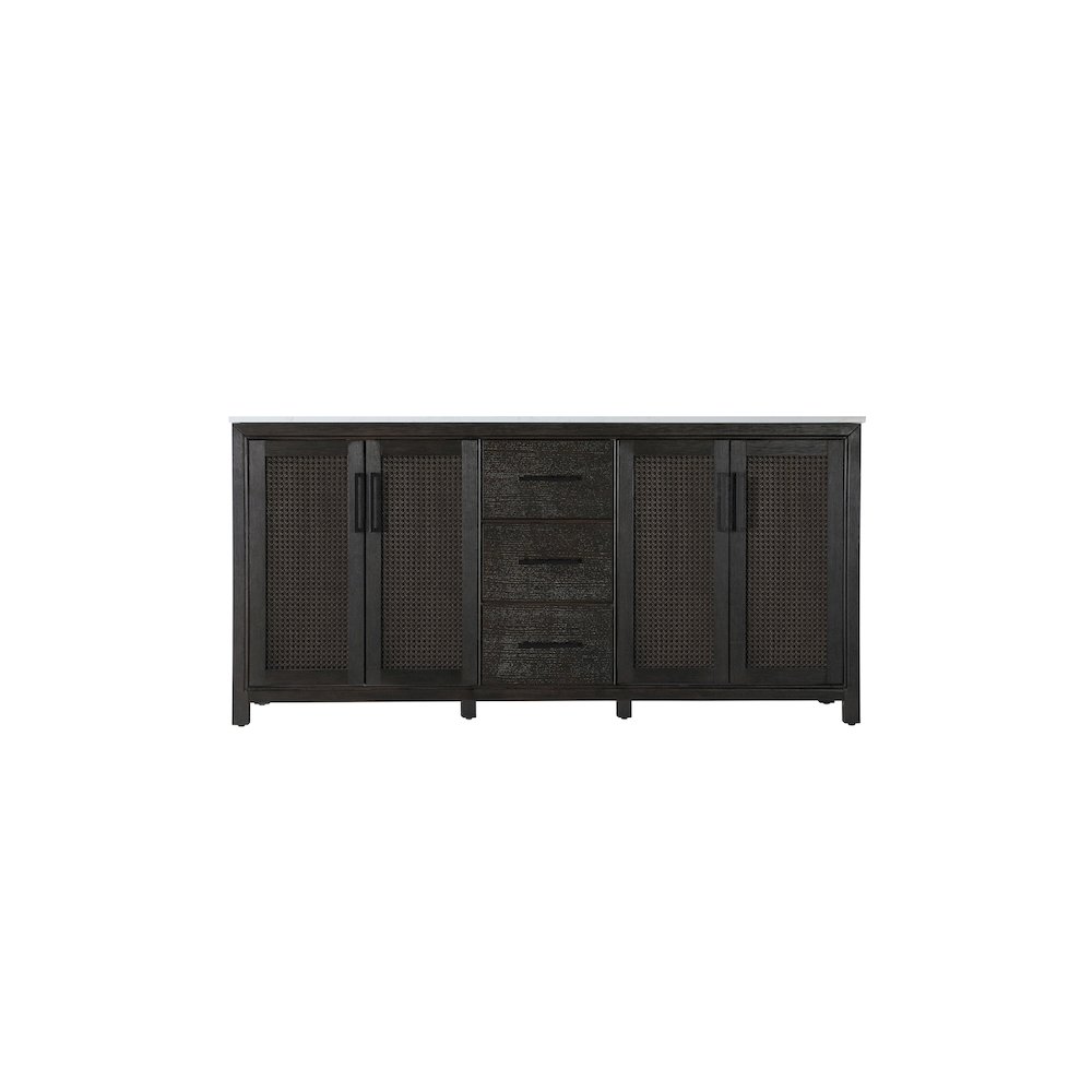 72 Inch Double Bathroom Vanity In Chocolate Oak. Picture 5