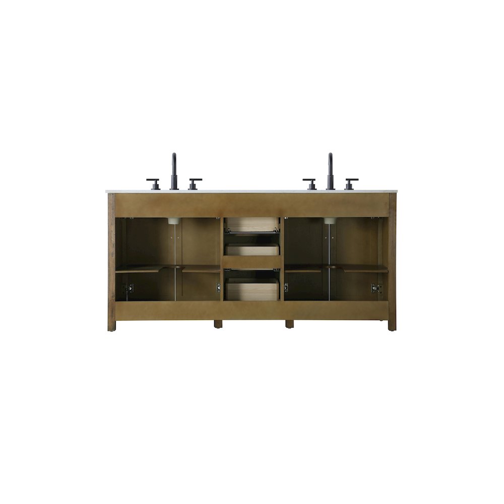 72  Inch Double Bathroom Vanity In Hazel Oak. Picture 12