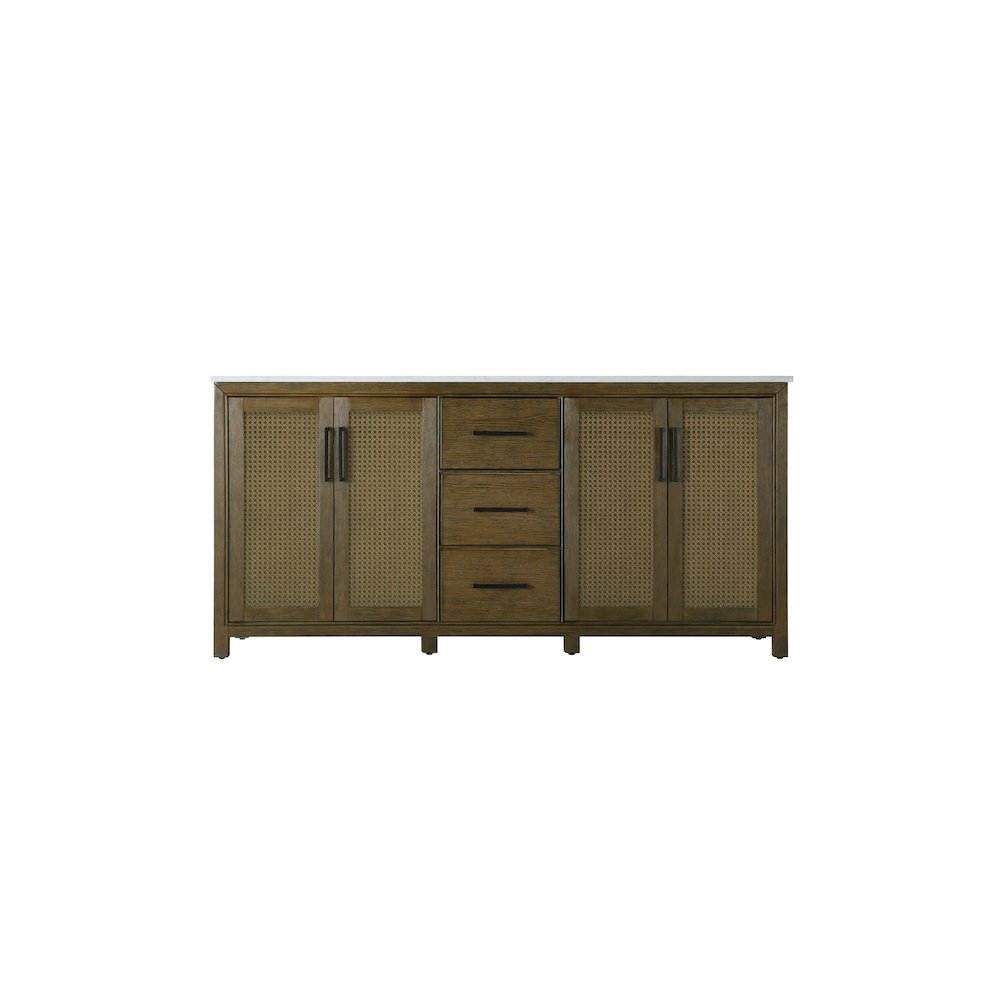 72  Inch Double Bathroom Vanity In Hazel Oak. Picture 5