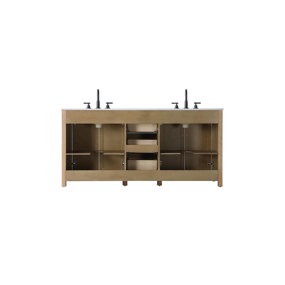 72  Inch Double Bathroom Vanity In Linen Oak. Picture 12