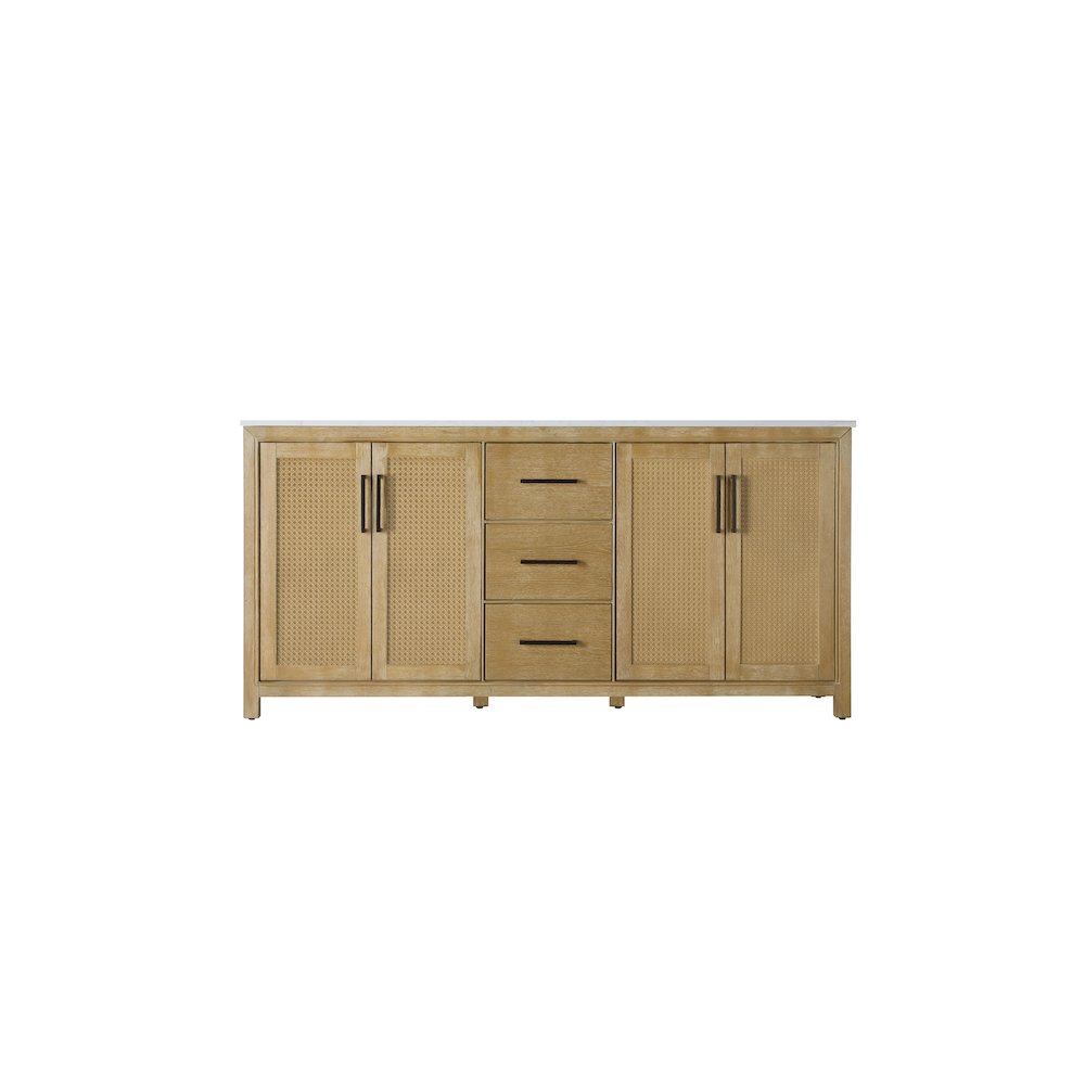 72  Inch Double Bathroom Vanity In Linen Oak. Picture 5