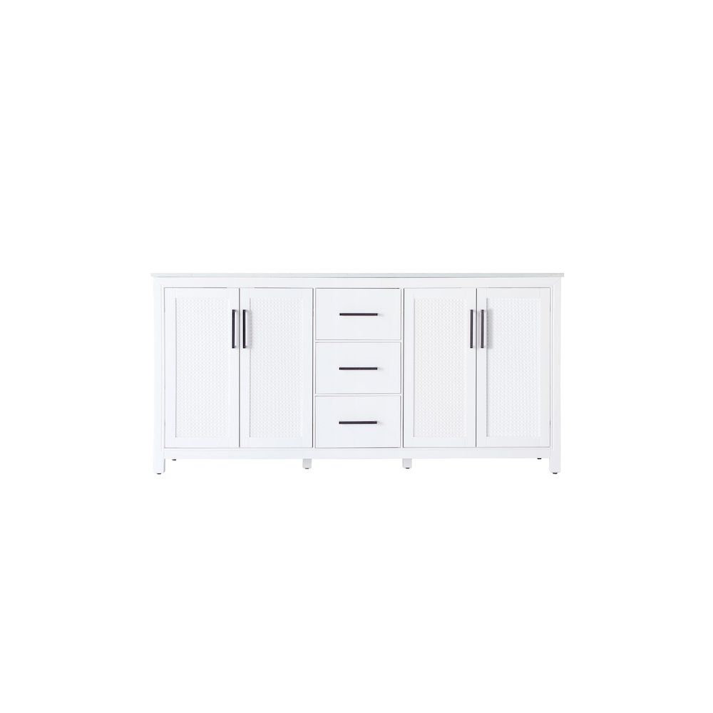 72 Inch Double Bathroom Vanity In White. Picture 5