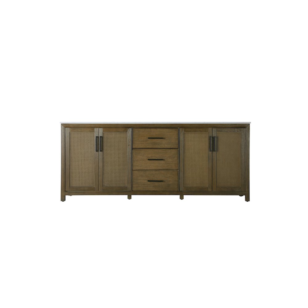 84 Inch Double Bathroom Vanity In Hazel Oak. Picture 5