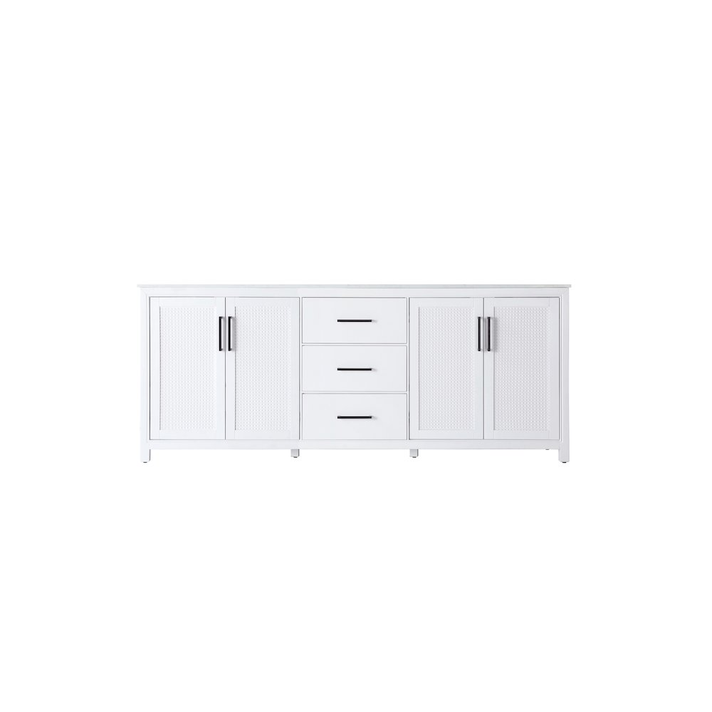84 Inch Double Bathroom Vanity In White. Picture 5
