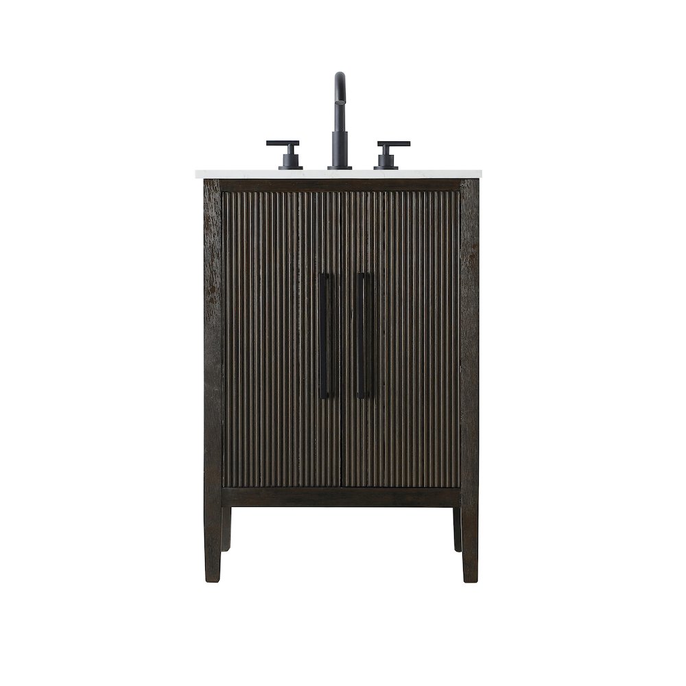 24 inch Single Bathroom Vanity in Chocolate Oak. Picture 1