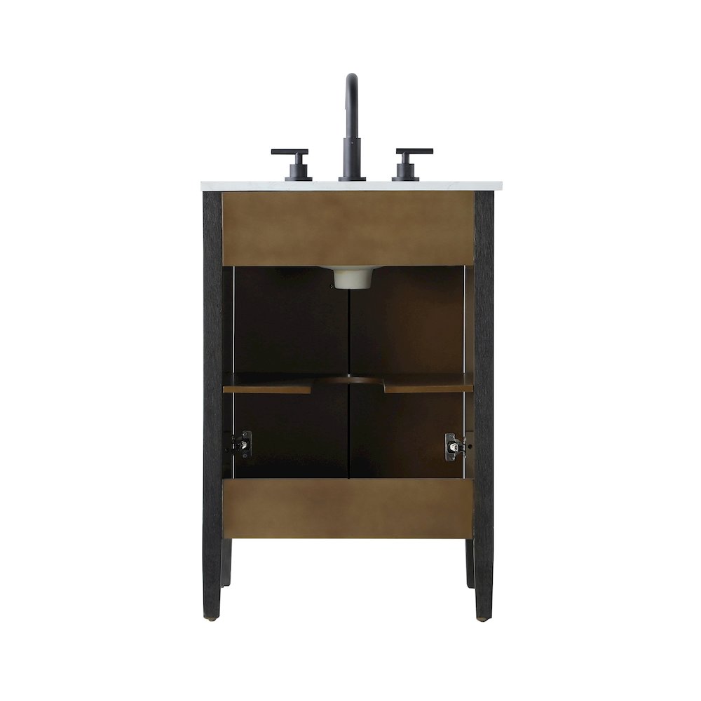 24 inch Single Bathroom Vanity in Chocolate Oak. Picture 12