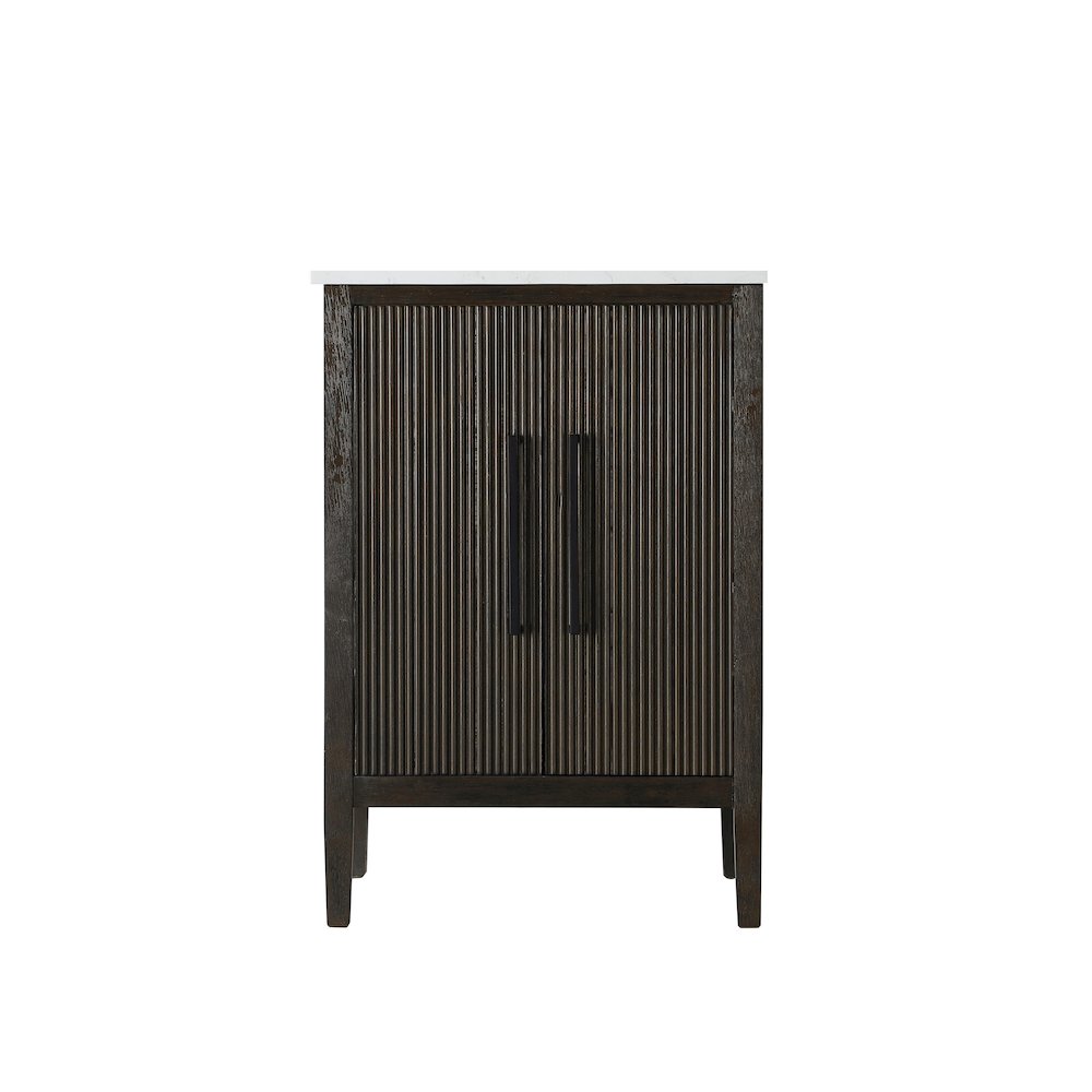 24 inch Single Bathroom Vanity in Chocolate Oak. Picture 5