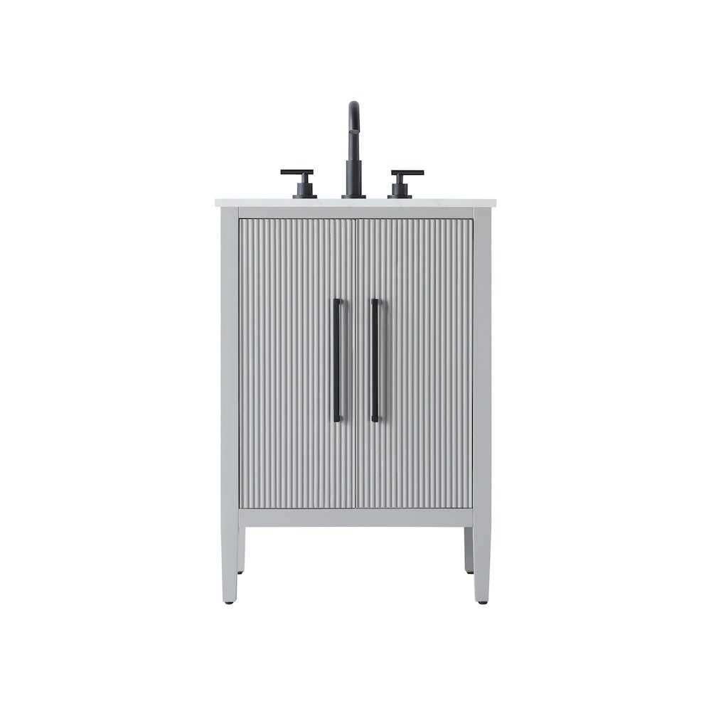 24 inch Single Bathroom Vanity in Grey. Picture 1