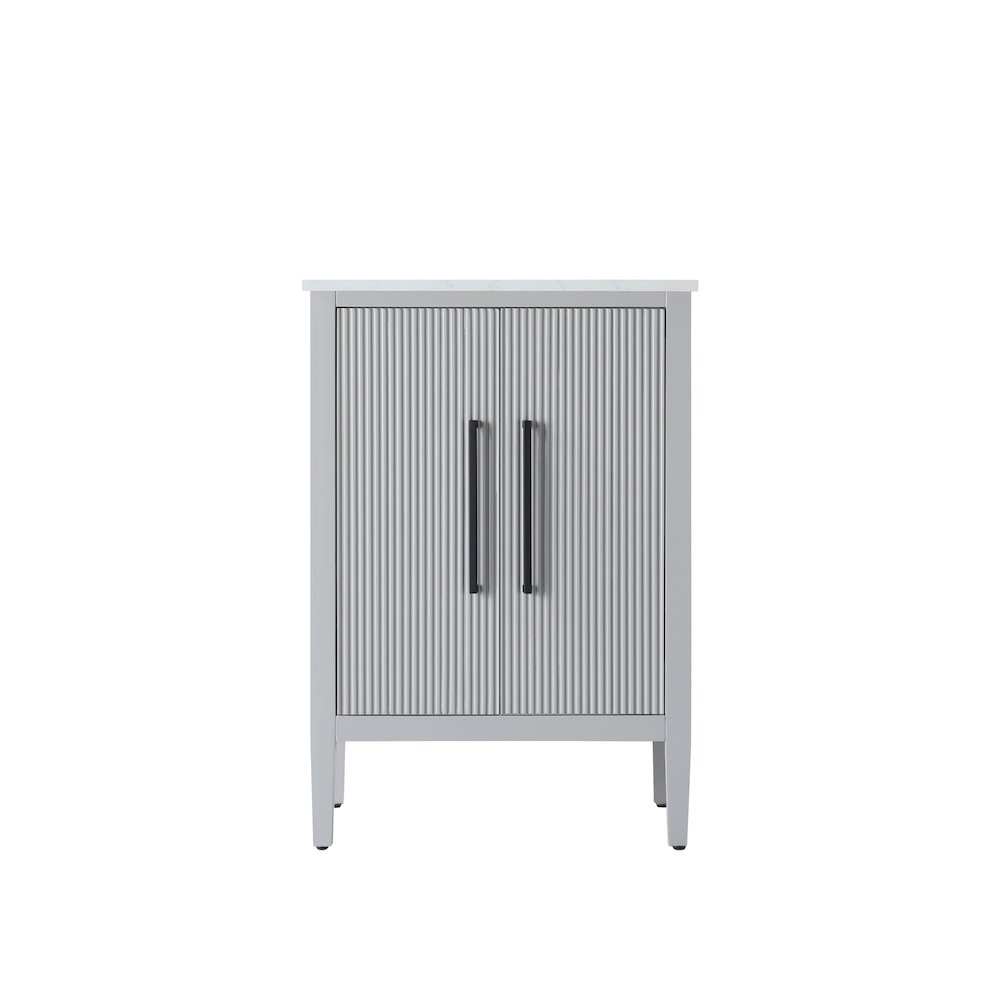 24 inch Single Bathroom Vanity in Grey. Picture 5
