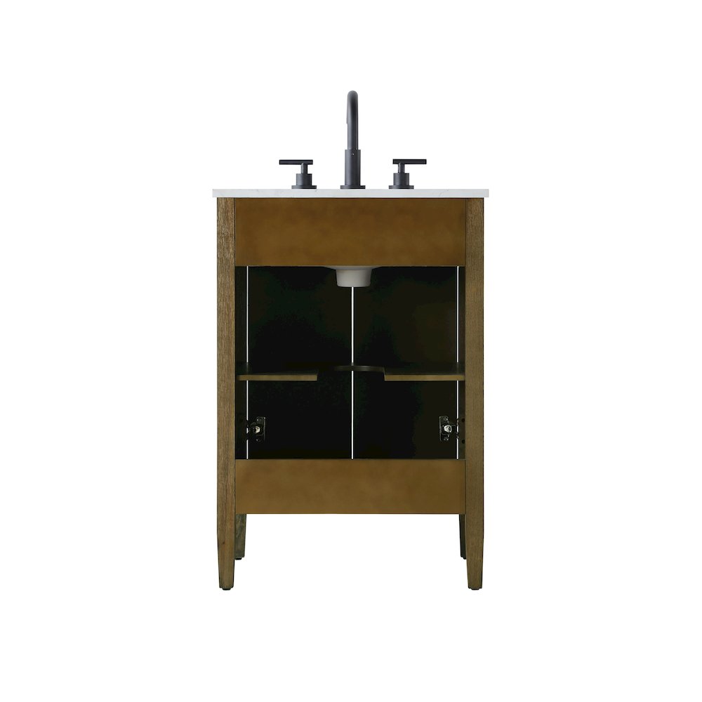24 inch Single Bathroom Vanity in Hazel Oak. Picture 12