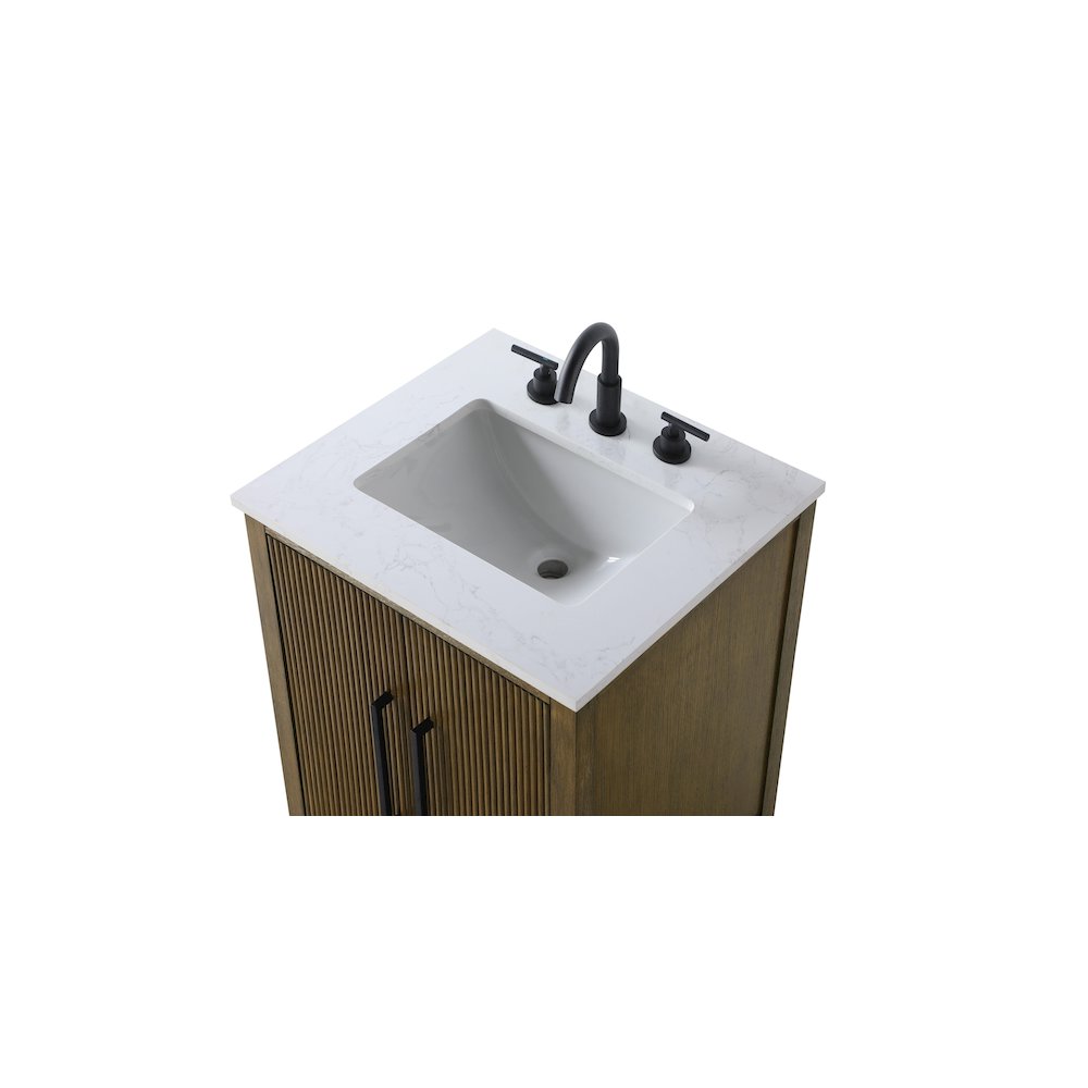 24 inch Single Bathroom Vanity in Hazel Oak. Picture 8