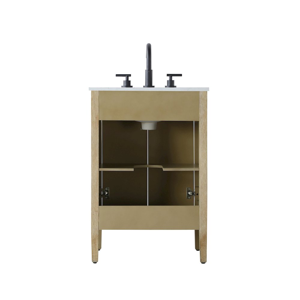 24 inch Single Bathroom Vanity in Linen Oak. Picture 12
