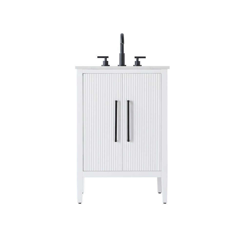 24 inch Single Bathroom Vanity in White. Picture 1