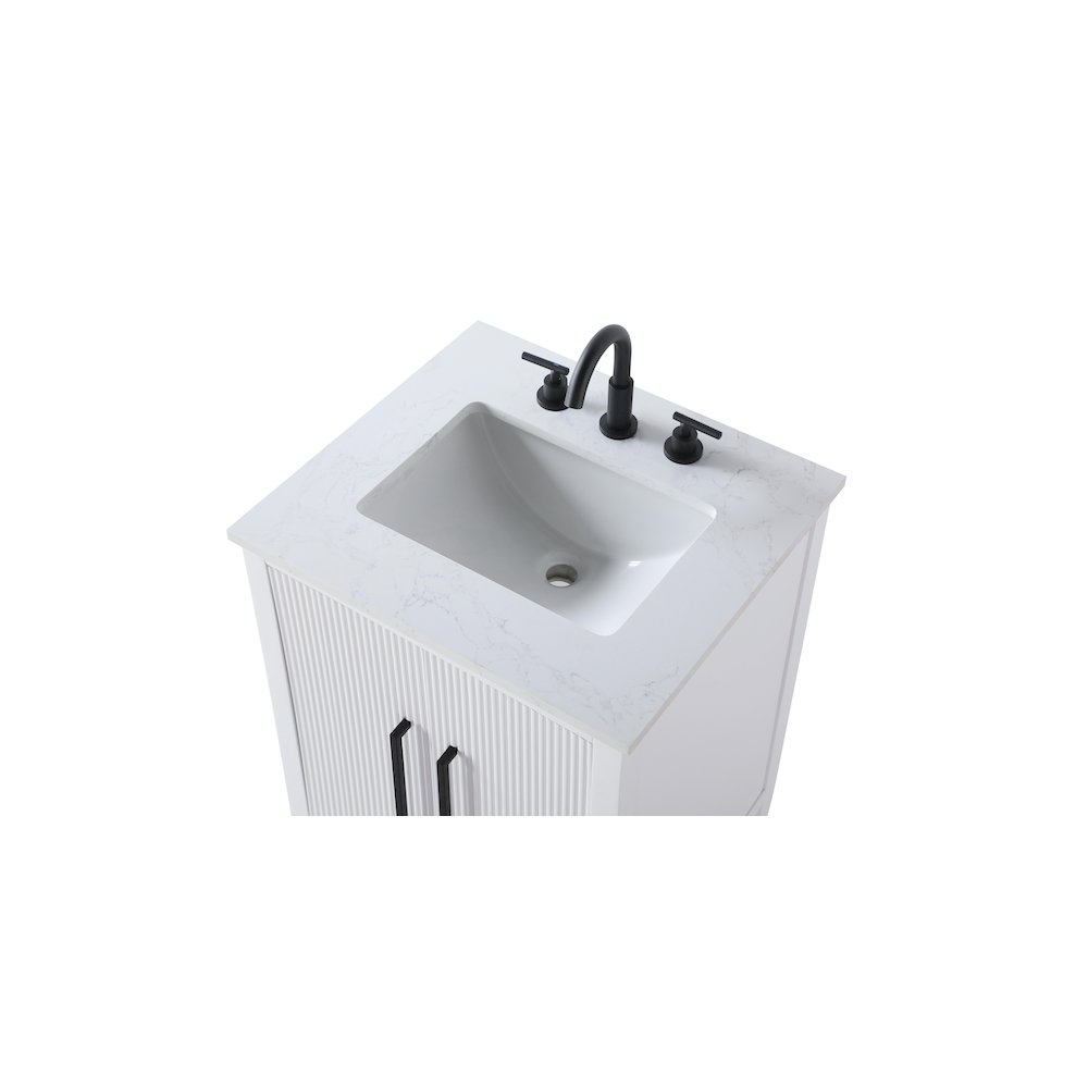 24 inch Single Bathroom Vanity in White. Picture 8