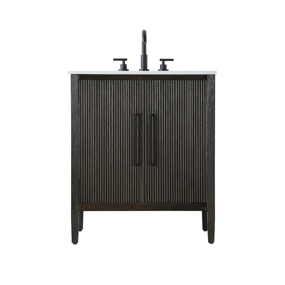 30 inch Single Bathroom Vanity in Chocolate Oak. Picture 1