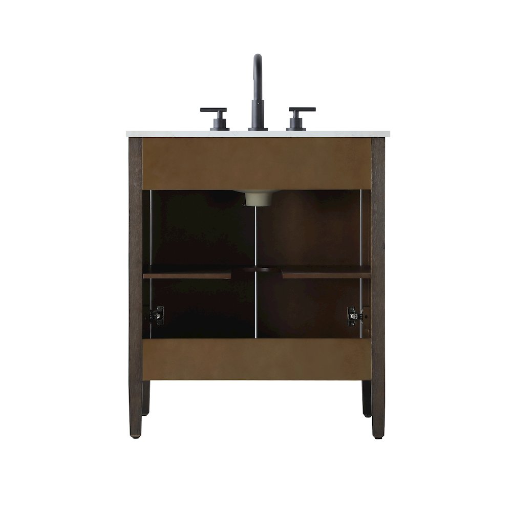30 inch Single Bathroom Vanity in Chocolate Oak. Picture 12