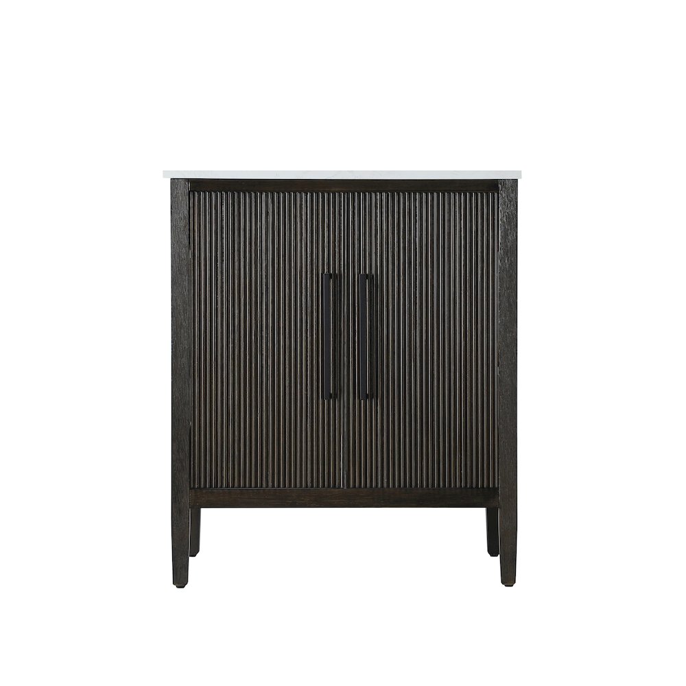 30 inch Single Bathroom Vanity in Chocolate Oak. Picture 5