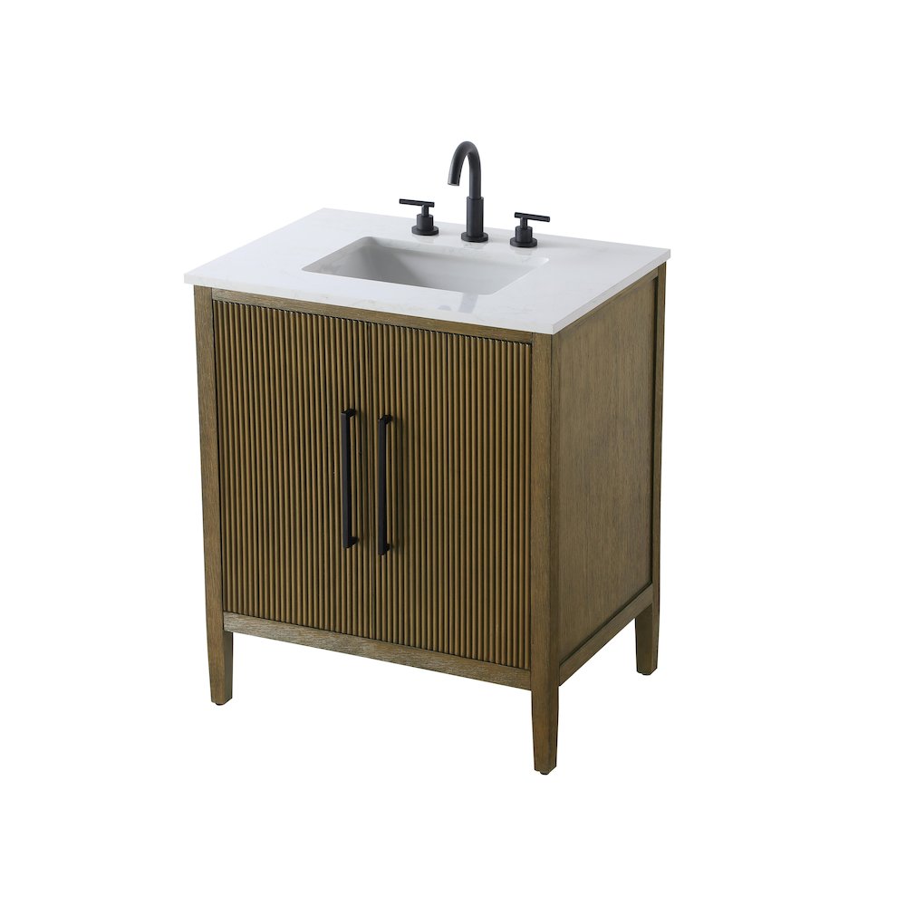 30 inch Single Bathroom Vanity in Hazel Oak. Picture 6