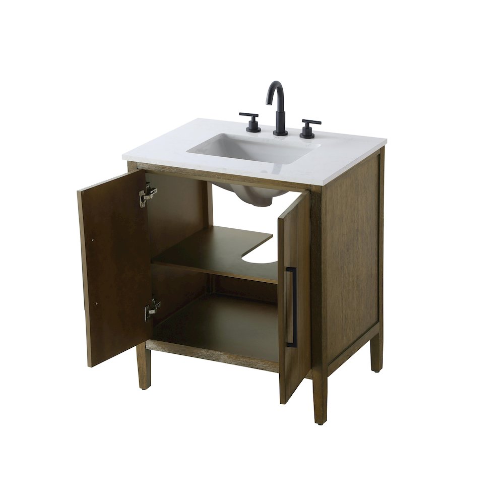 30 inch Single Bathroom Vanity in Hazel Oak. Picture 7