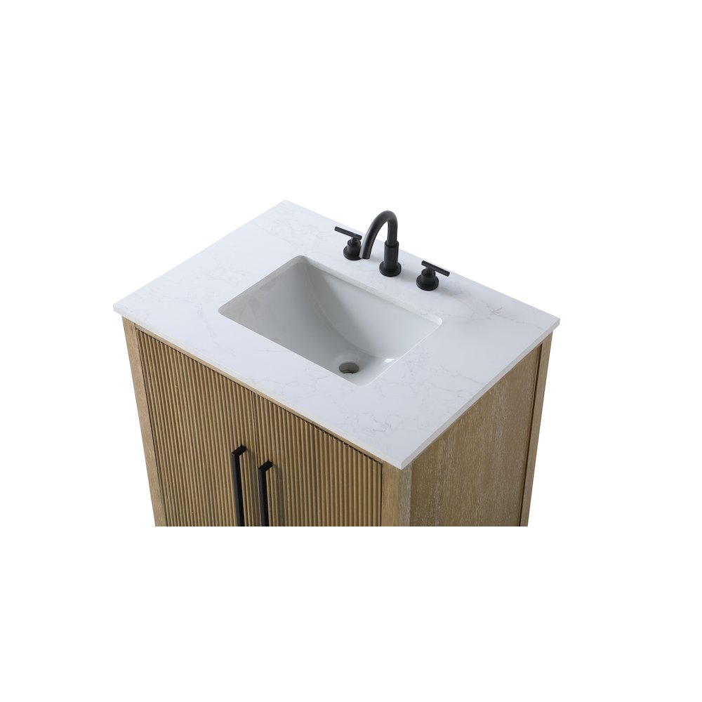 30 inch Single Bathroom Vanity in Linen Oak. Picture 8