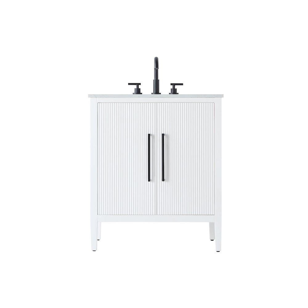 30 inch Single Bathroom Vanity in White. Picture 1