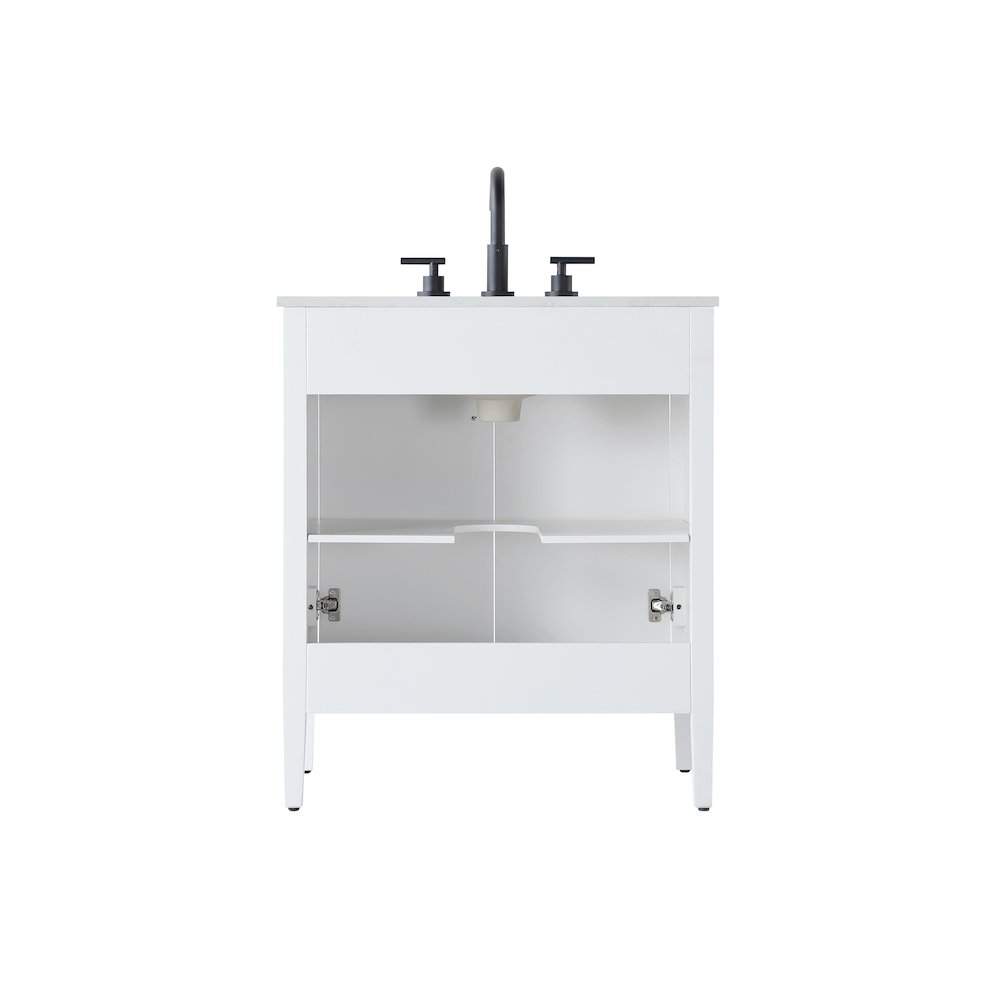 30 inch Single Bathroom Vanity in White. Picture 12