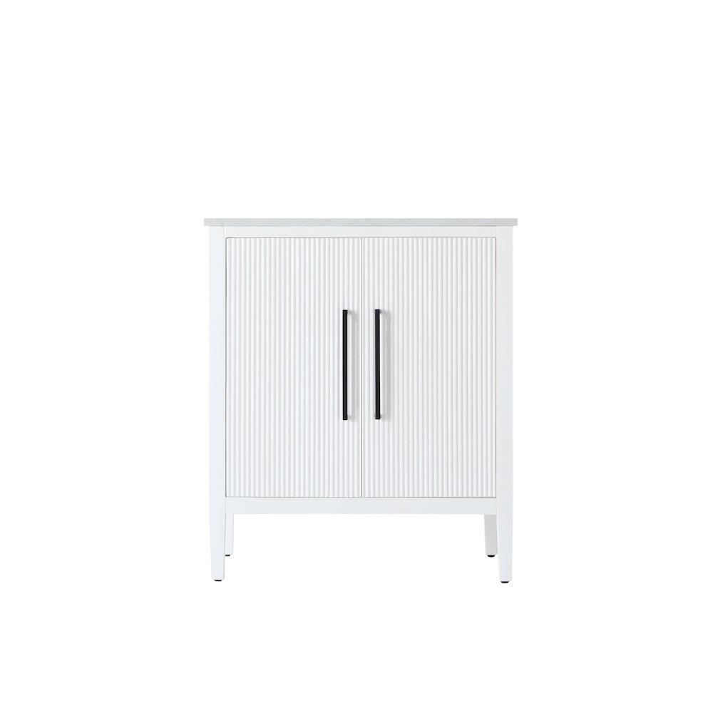 30 inch Single Bathroom Vanity in White. Picture 5