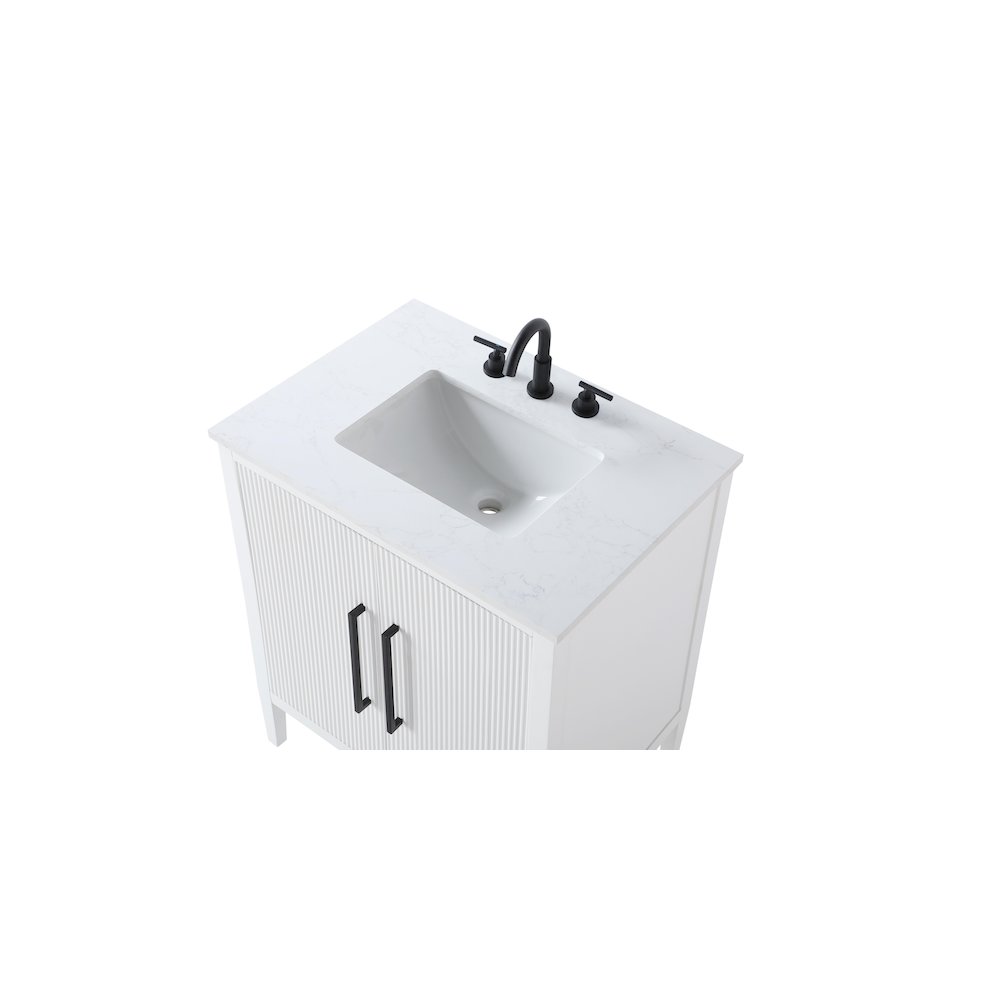30 inch Single Bathroom Vanity in White. Picture 8