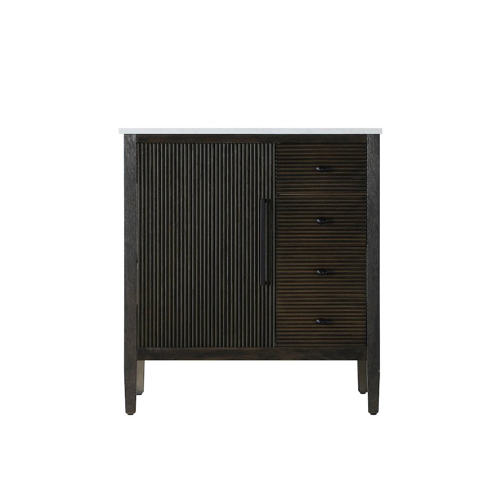 32 inch Single Bathroom Vanity in Chocolate Oak. Picture 5