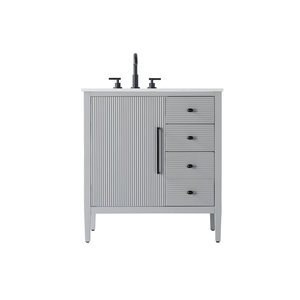 32 inch Single Bathroom Vanity in Grey. Picture 1