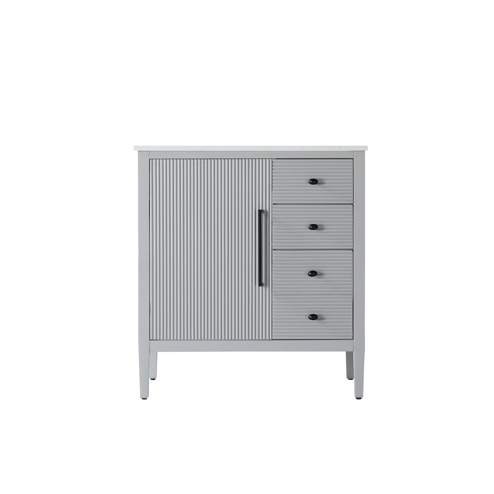 32 inch Single Bathroom Vanity in Grey. Picture 5