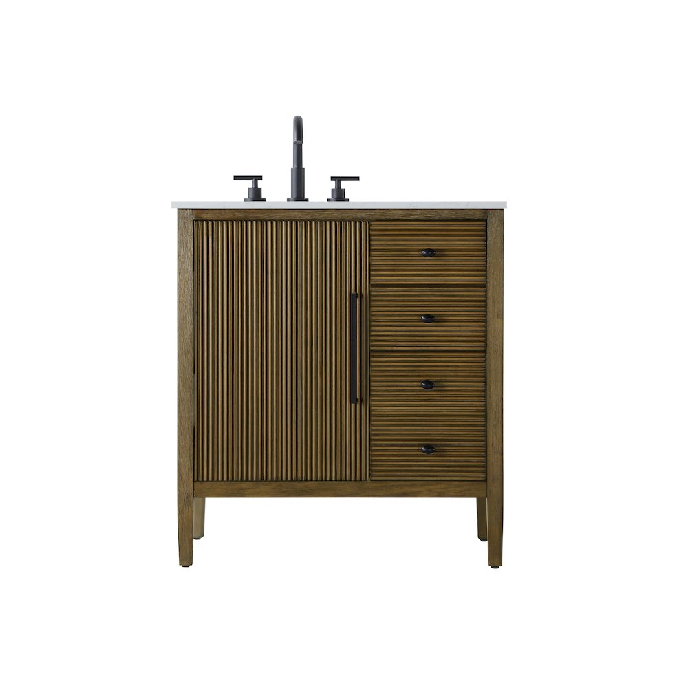 32 inch Single Bathroom Vanity in Hazel Oak. Picture 1