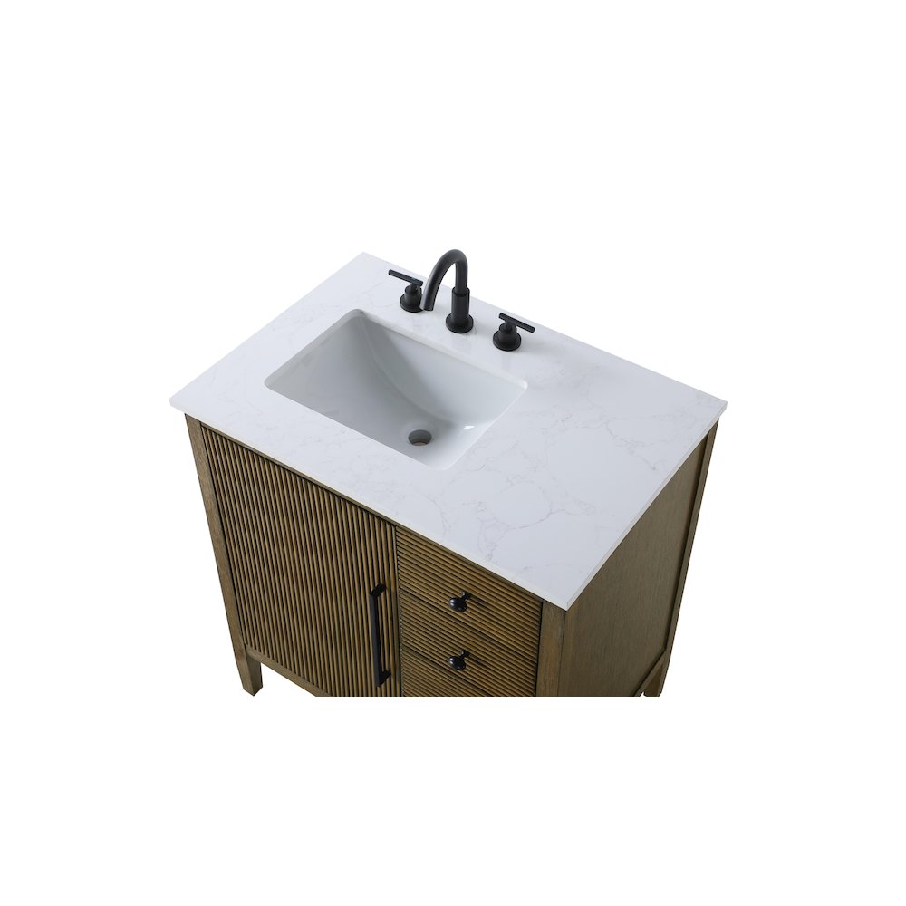 32 inch Single Bathroom Vanity in Hazel Oak. Picture 8